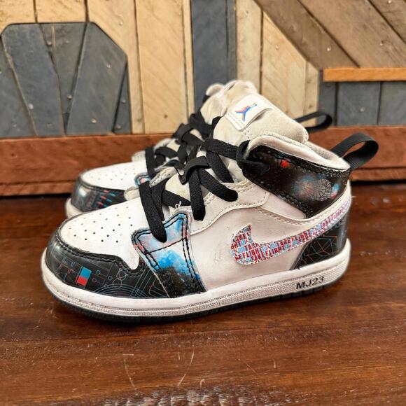 Nike Other - Nike Air Jordan 1 Mid SE "Take Flight" Galaxy 3D Edition Sneakers 8C